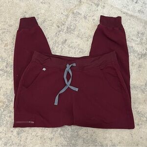 Figs Medium Women’s Maroon Jogger scrub pants